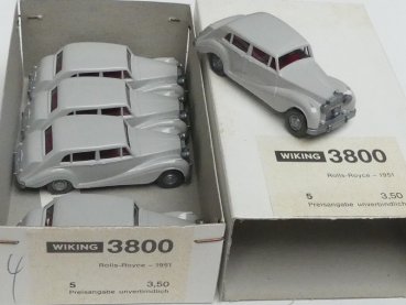1/87 Wiking Händlerpackung Rolls Royce grau 5 Modelle 3800 4