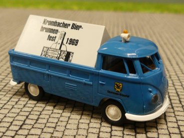 1/87 Brekina # 1222 VW T1b Krombacher Bierbrunnen, Pritsche 1969