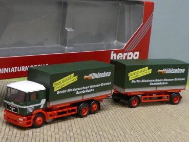 1/87 Herpa MAN F2000 Hölschen Spedition Hängerzug 144407
