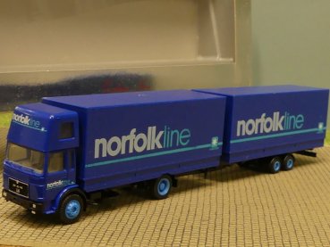 1/87 Herpa MAN F90 norfolkline Tandem-Hängerzug