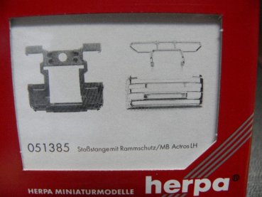 1/87 Herpa Zubehör Stoßstange mit Rammschutz AB Actros LH 4 Stück 051385