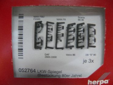 1/87 Herpa Zubehör LKW-Spiegel Bestückung 80er Jahre 052764