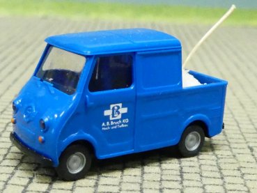 1/87 Brekina Goggo Pick-Up Bruch KG Hoch- und Tiefbau blau