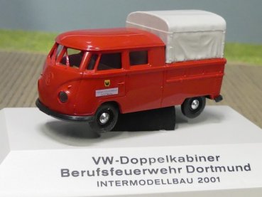 1/87 Brekina # 0835 VW T1 b Doka Feuerwehr Dortmund Sondermodell Reinhardt
