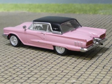 Preview: 1/87 Brekina Ford Thunderbird Cabrio geschlossen, hellrosa/schwarz 18202