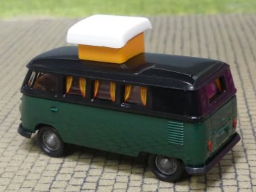 1/87 Brekina VW T1b Camper schwarz/moosgrün 1960, 31634