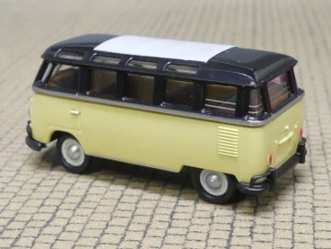 Preview: 1/87 Brekina VW T1b Samba schwarz/grünbeige 1960, 31851