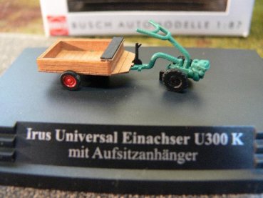 1/87 Busch Irus Universal Einachser U300 K m.Aufsitzanhänger 59912