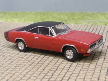 1/87 Brekina Dodge Charger rot/schwarz, 1969, 18003