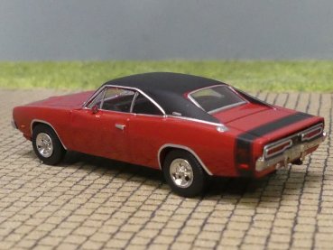 Preview: 1/87 Brekina Dodge Charger rot/schwarz, 1969, 18003