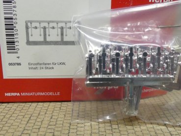 1/87 Herpa Zubehör Einzelfanfaren für LKW 24 Stück 053785