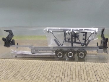 1/87 Herpa Hammar Container Seitenlader Auflieger grau/schwarz Chromfelgen