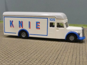 Preview: 1/87 Brekina MB L 6600 Circus KNIE Schweiz Kasten 95587
