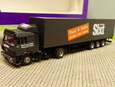 1/87 B&S MB SK SIXT Koffer Sattelzug