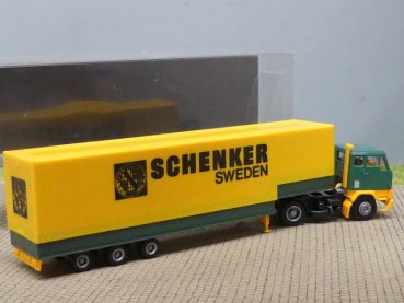 1/87 Albedo Volvo F88 Schenker Sweden Planen-Sattelzug