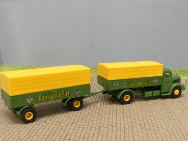 1/87 Brekina MAN F8 Königsbacher Planen-Hängerzug
