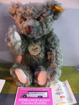 ST 157 Steiff Classic Teddybär 1907 Mohair 25 cm mit Druckstimme 000300