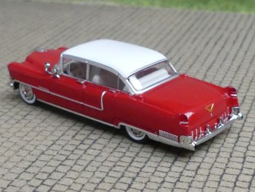 Preview: 1/87 Brekina Cadillac Fleetwood rot, Dach weiß 1955, 18358
