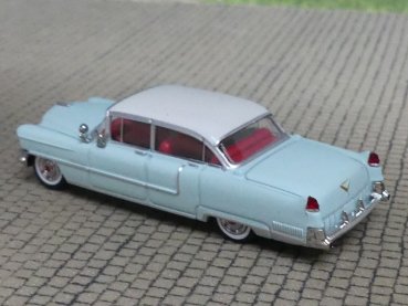 Preview: 1/87 Brekina Cadillac Fleetwood hellblau, Dach weiß 1955, 18355