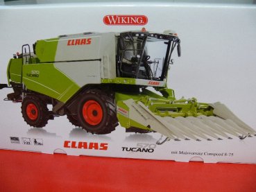 1/32 Wiking Claas Tucano 570 Mähdrescher m. Maisvorsatz Conspeed 8-75 0778 18
