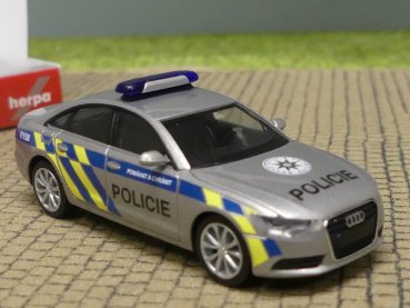 1/87 Herpa Audi A6 Limousine Polizei Prag CZ 094429 SONDERPREIS