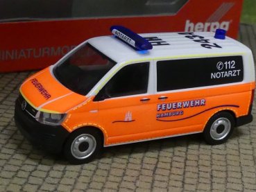 1/87 Herpa VW T6 Bus Notarzt Feuerwehr Hamburg 092890