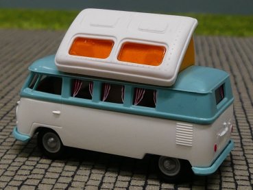 1/87 Brekina # 2082 VW T1b Camper pastelltürkis/weiß offen 31592