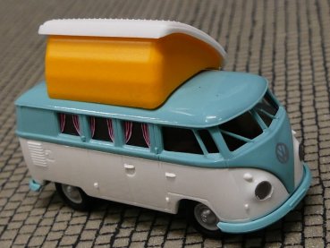 1/87 Brekina # 2082 VW T1b Camper pastelltürkis/weiß offen 31592