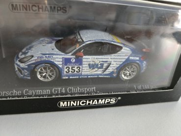 1/43 Minichamps Porsche Cayman GT4 Clubsport #353 24h Nürburgring 2016 437 166153
