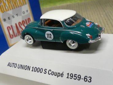 1/87 Brekina Auto Union 1000S Coupe grün Dach weiß #112