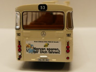 1/87 Brekina MB O 305 Mannheimer Verkehrs AG Odenwald Milch Sondermodell Reinhardt