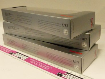 Herpa 3x Leerbox Länge 260mm silber
