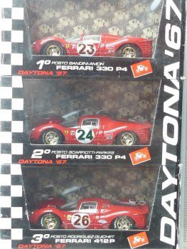 1/43 Brumm SET: Ferrari 330 P4 Spyder - 330 P4 Coupe - 412P Coupe S026-027-028