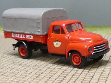 1/87 Brekina Opel Blitz Riegeler Bier, Pritsche/Plane 35324