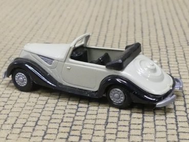 Preview: 1/87 Busch BMW 327 Cabrio graubeige/schwarz Praline