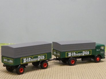 1/87 Büssing LU 11 Bitburger Pils Planen-Hängerzug FD