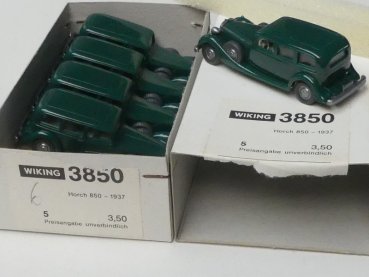 Preview: 1/87 Wiking Händlerpackung Horch dunkelgrün 5 Modelle 3850 6