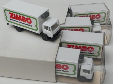 1/87 Wiking Händlerpackung MB 814 ZIMBO Kühlkoffer 5 Modelle 430 1