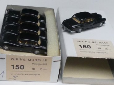 Preview: 1/87 Wiking Händlerpackung MB 300 schwarz 10 Modelle 150