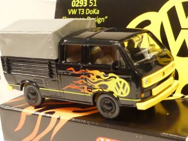 1/87 Wiking VW T3 DoKa Flammen-Dekor 0293 51 Sondermodell Reinhardt