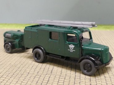 1/87 Wiking Opel Blitz LF8 + Hänger Feuerschutzpolizei Berlin