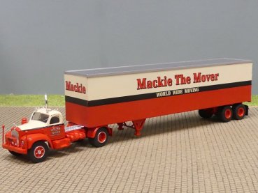 1/87 Brekina Mack B61 Mackie The Mouver, Koffer-Sattelzug 85982