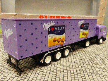 1/87 Herpa Albedo MB NG Milka Crisp Marzipan Noisette Koffer Sattelzug