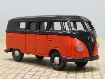 1/87 Brekina # 0006 VW T1a schwarz/feuerrot, Bus 3100