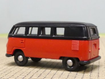 1/87 Brekina # 0006 VW T1a schwarz/feuerrot, Bus 3100