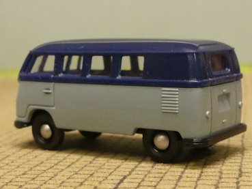 Preview: 1/87 Brekina # 0007 VW T1a dunkelblau/grau, Bus