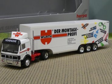1/87 Herpa MB SK Würth Hochdach Volumen-Koffersattelzug Umbau