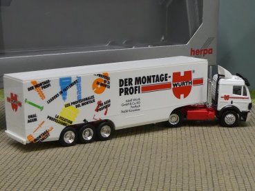 1/87 Herpa MB SK Würth Hochdach Volumen-Koffersattelzug Umbau