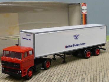 1/87 Herpa DAF 3300 United States Lines 40ft Container-Sattelzug 827220