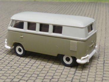 1/87 Brekina # 0723 VW T1 b Bus beigegrau/helloliv  Export USA